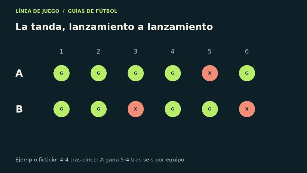 Esquema explicativo: la tanda, lanzamiento a lanzamiento