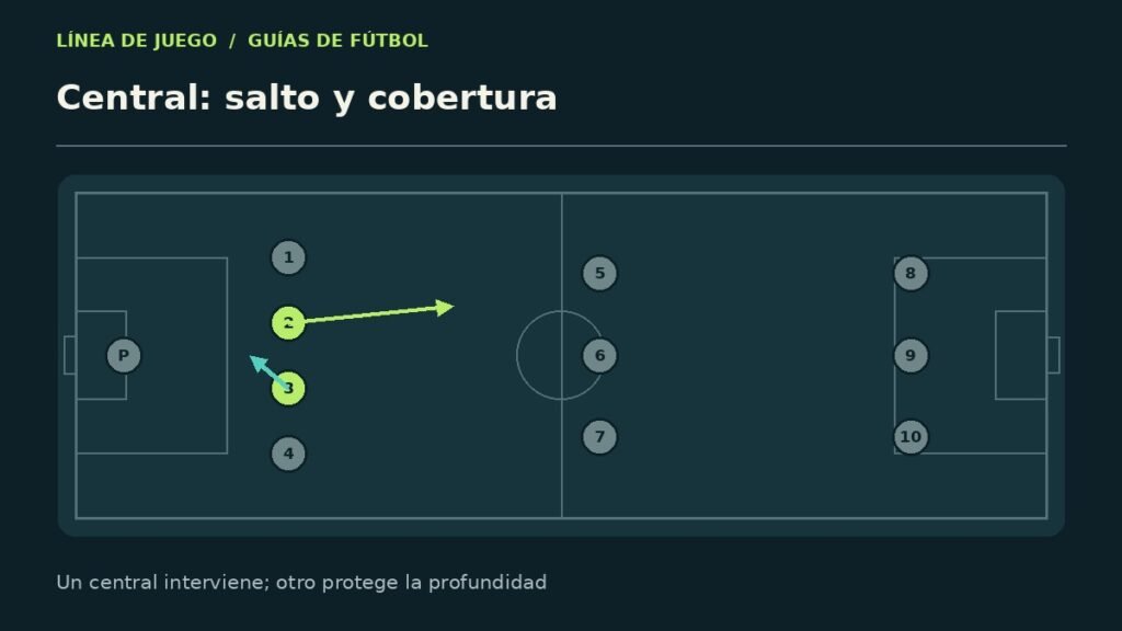 Esquema explicativo: central: salto y cobertura