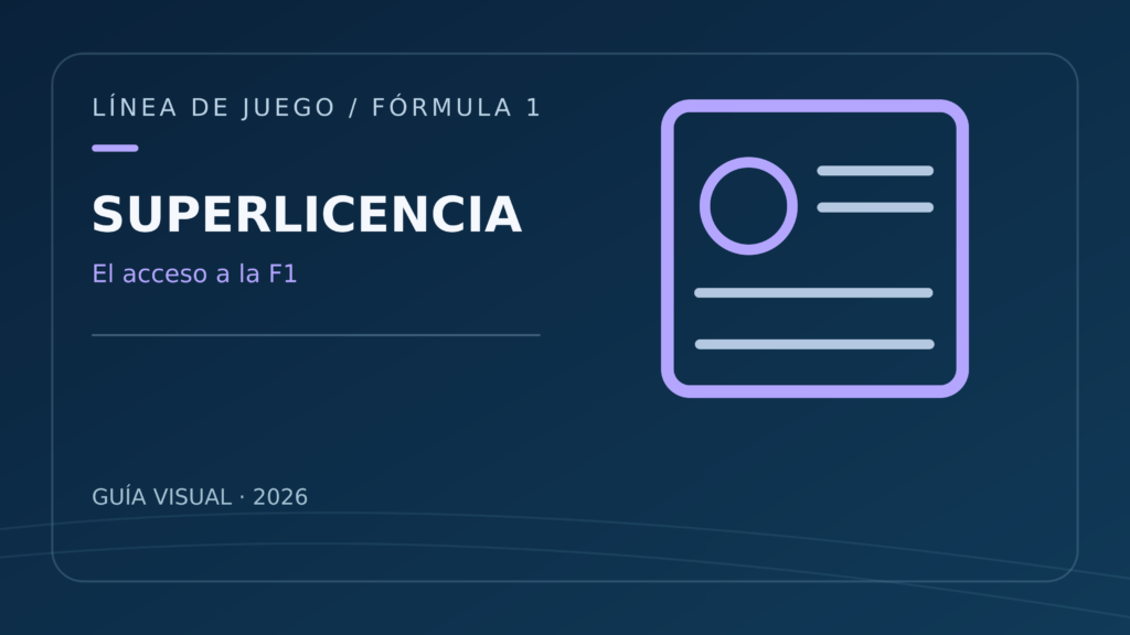 Ilustración conceptual sobre superlicencia y acceso a la f1: qué necesita un piloto
